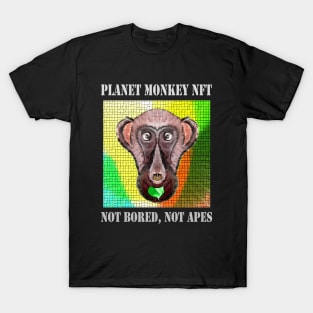 Planet Monkey Cute Animals Not Bored Apes T-Shirt